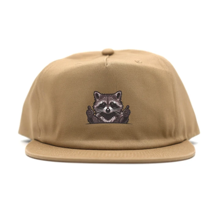 F22 Raccoon Hat: Khaki - Image 4